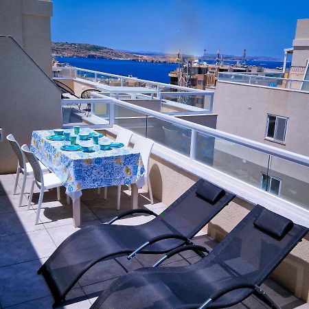 Sea View New Penthouse Terrace & Garage Parking Lejlighed San Pawl il-Baħar Eksteriør billede