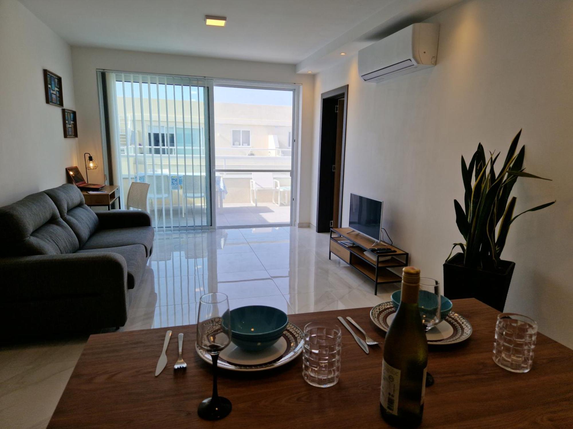 Sea View New Penthouse Terrace & Garage Parking Lejlighed San Pawl il-Baħar Eksteriør billede